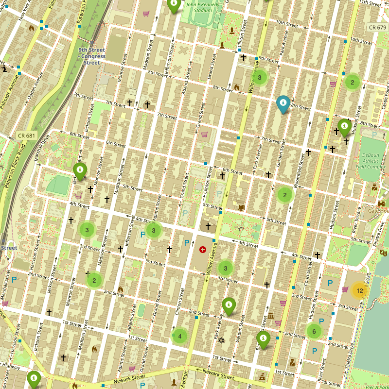 Apartment search map